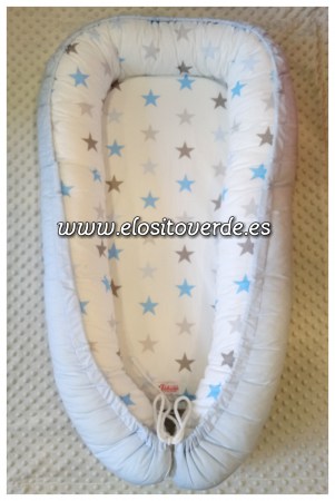 Nido colecho moisés bebé reversible Estrellas azul (1)
